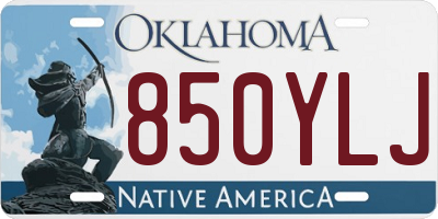 OK license plate 850YLJ
