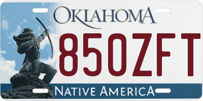 OK license plate 850ZFT