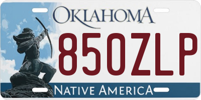OK license plate 850ZLP