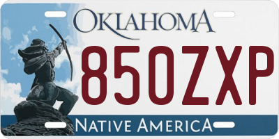 OK license plate 850ZXP