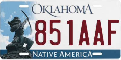 OK license plate 851AAF