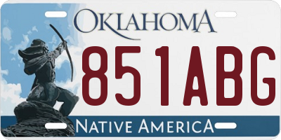 OK license plate 851ABG