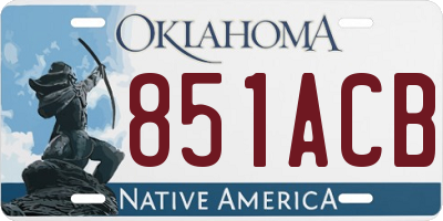 OK license plate 851ACB