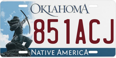 OK license plate 851ACJ