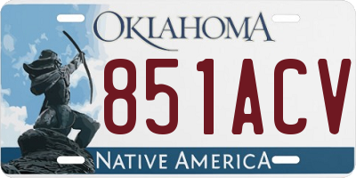 OK license plate 851ACV