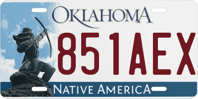 OK license plate 851AEX