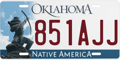 OK license plate 851AJJ