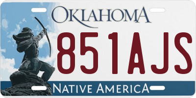 OK license plate 851AJS