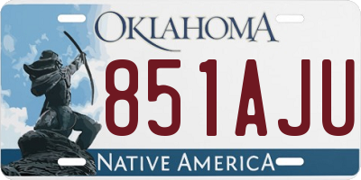 OK license plate 851AJU