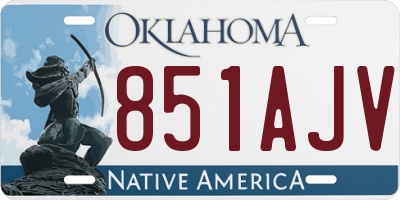 OK license plate 851AJV