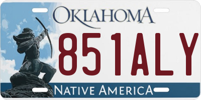 OK license plate 851ALY