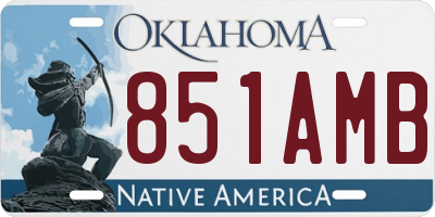 OK license plate 851AMB