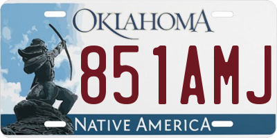 OK license plate 851AMJ