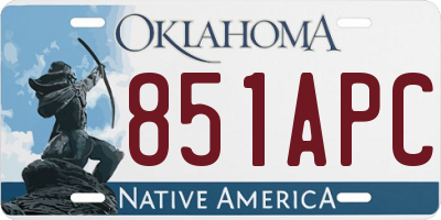 OK license plate 851APC