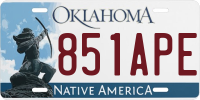 OK license plate 851APE