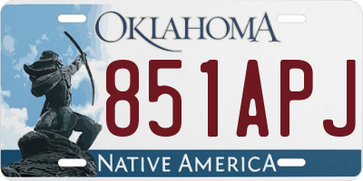 OK license plate 851APJ