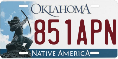 OK license plate 851APN