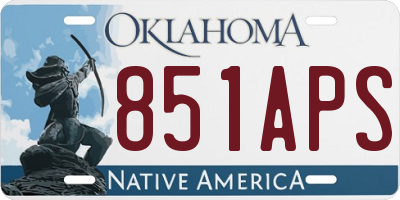 OK license plate 851APS