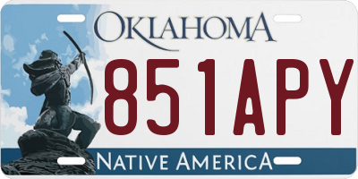 OK license plate 851APY