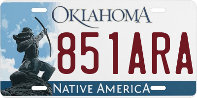 OK license plate 851ARA