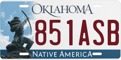 OK license plate 851ASB