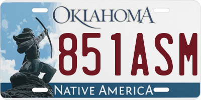 OK license plate 851ASM