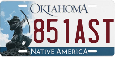 OK license plate 851AST