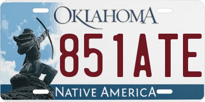 OK license plate 851ATE