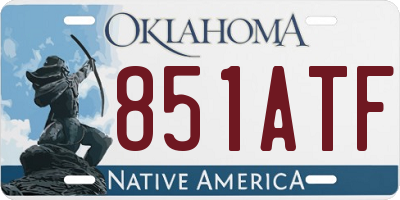 OK license plate 851ATF
