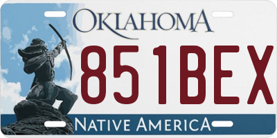 OK license plate 851BEX