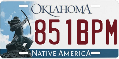 OK license plate 851BPM