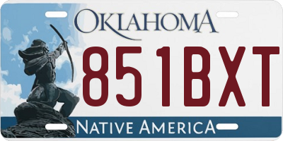 OK license plate 851BXT