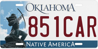 OK license plate 851CAR