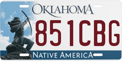 OK license plate 851CBG
