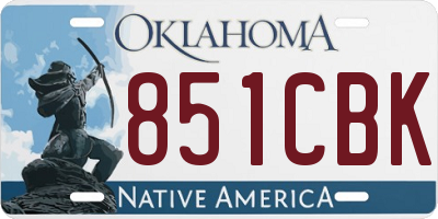 OK license plate 851CBK