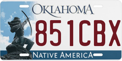 OK license plate 851CBX