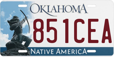 OK license plate 851CEA