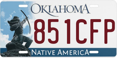 OK license plate 851CFP