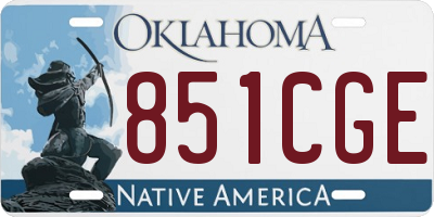 OK license plate 851CGE