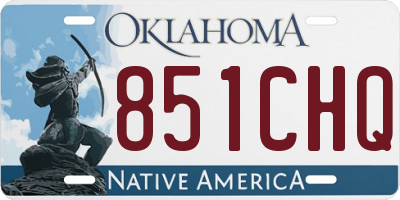 OK license plate 851CHQ