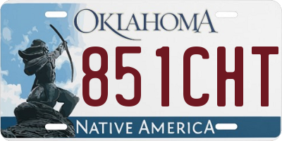 OK license plate 851CHT