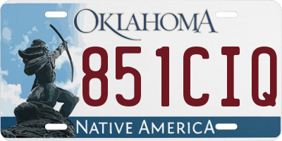 OK license plate 851CIQ