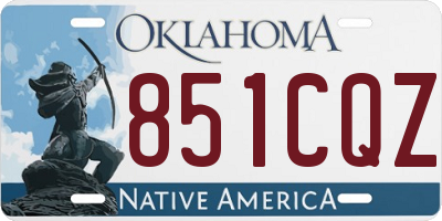 OK license plate 851CQZ