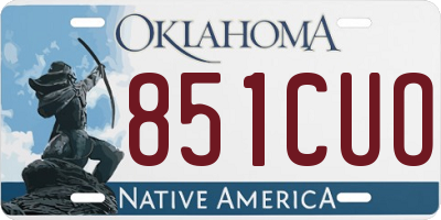 OK license plate 851CUO
