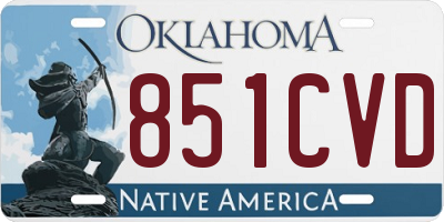 OK license plate 851CVD