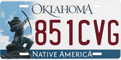 OK license plate 851CVG