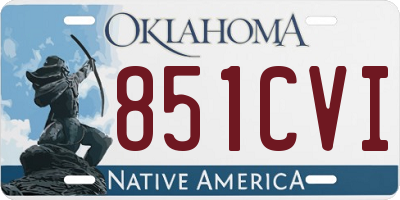 OK license plate 851CVI