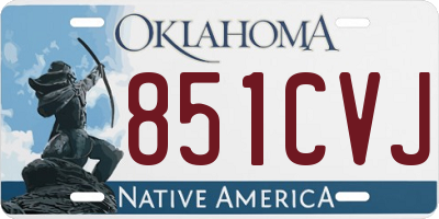 OK license plate 851CVJ