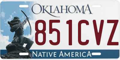 OK license plate 851CVZ