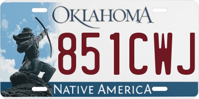 OK license plate 851CWJ